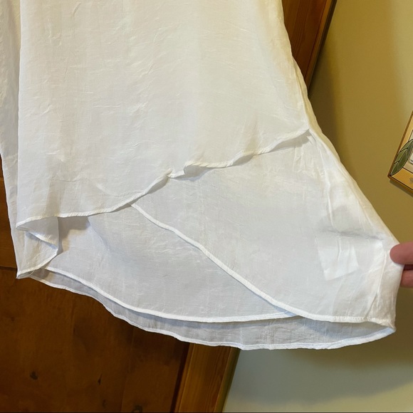 Christina B flowy layered white top size Small - Picture 6 of 11